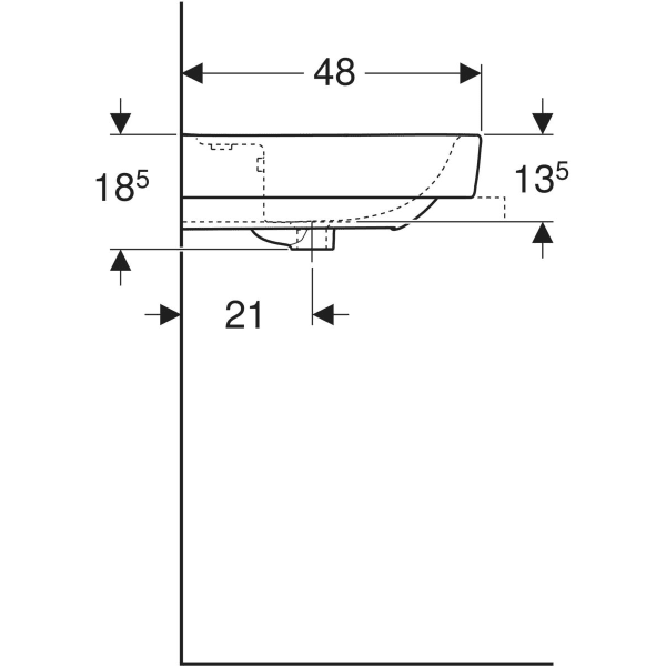 Aufsatzwaschtisch „Renova Plan“, rechteckig 85 × 48 cm in weiß alpin Aufsatzwaschtisch „Renova Plan“, rechteckig 85 × 48 cm in weiß alpin