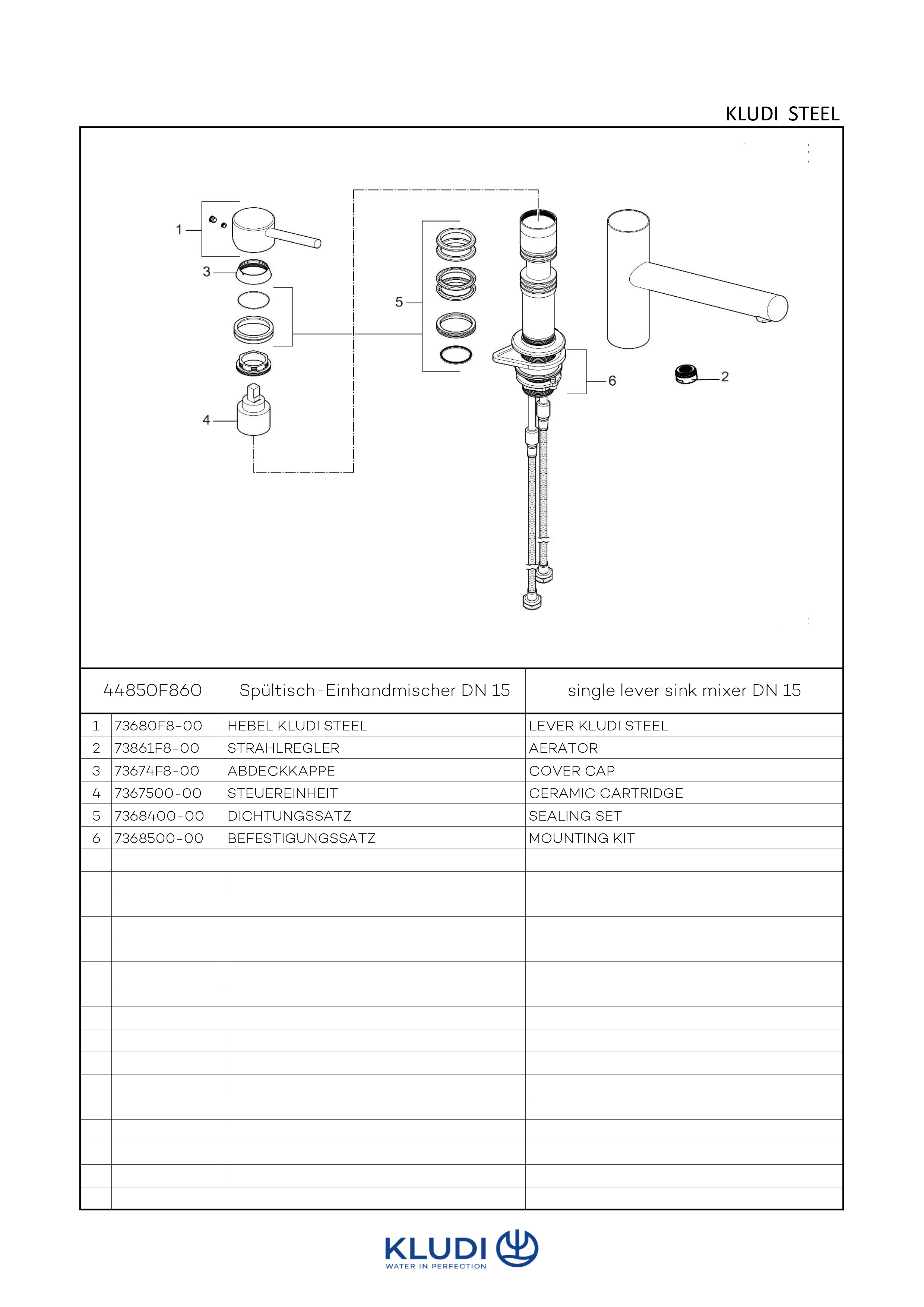 STEEL SpültischEinhandmischer edelstahl gebürstet STEEL SpültischEinhandmischer edelstahl gebürstet
