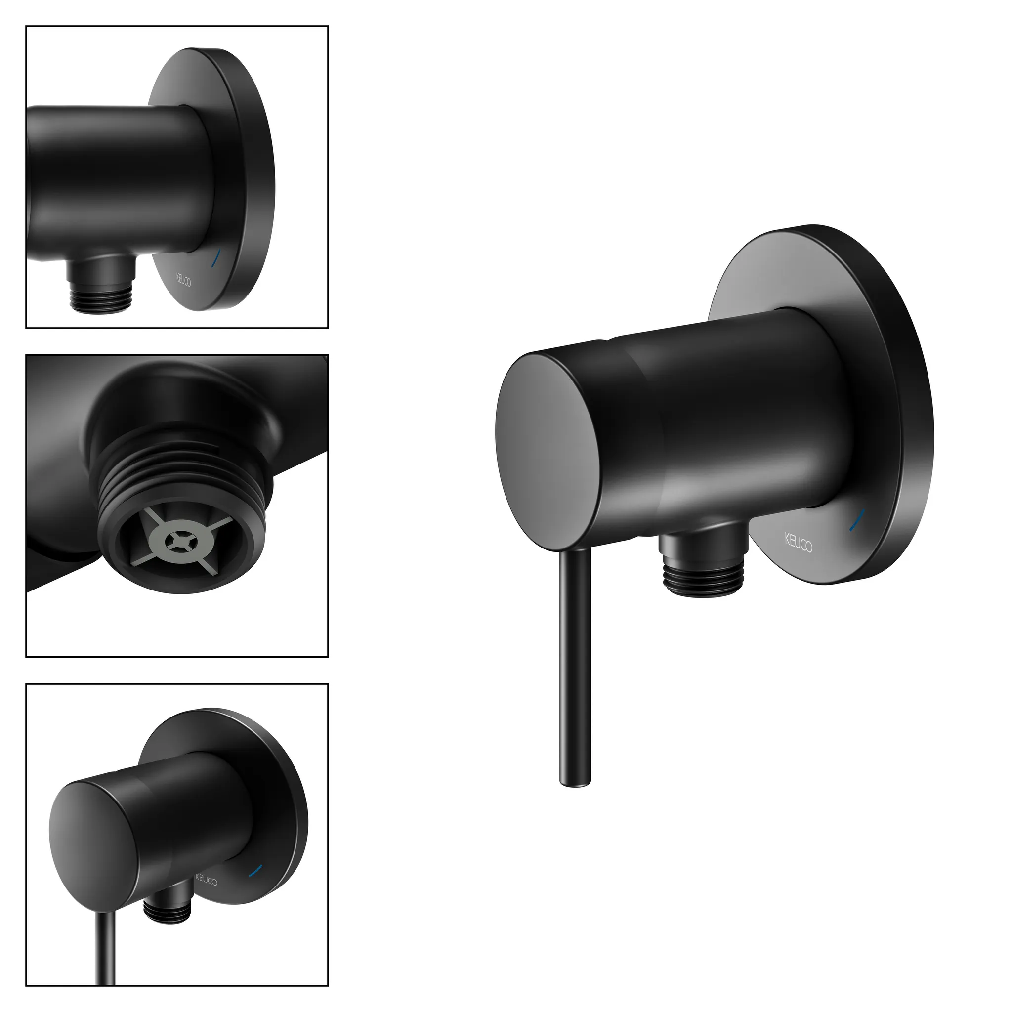 KEUCO IXMO Einhebel-Brausemischer Unterputz mit Schlauchanschluss IXMO Soft schwarz matt KEUCO IXMO Einhebel-Brausemischer Unterputz mit Schlauchanschluss IXMO Soft schwarz matt