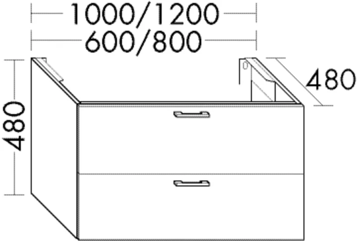 Burgbad Waschtischunterschrank Sys30, 1 Schublade oben, 1 Auszug unten, 480x600x480 mm, inkl. Metallkonsolen und cleanFlow Burgbad Waschtischunterschrank Sys30, 1 Schublade oben, 1 Auszug unten, 480x600x480 mm, inkl. Metallkonsolen und cleanFlow