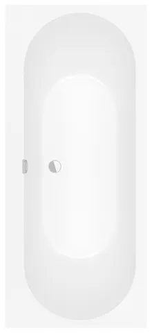 Villeroy & Boch Badewanne „Oberon 2.0“ Duo rechteck 170 × 75 cm, Mittelablauf in Stone White