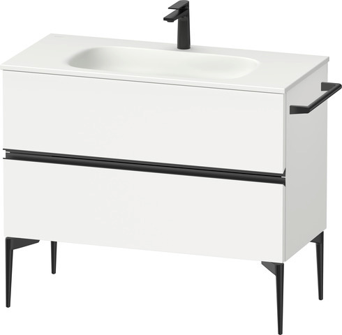 Duravit Waschtischunterschrank „Sivida“ 101 × 59,2 × 47,7 cm in Weiß Matt, Weiß Matt