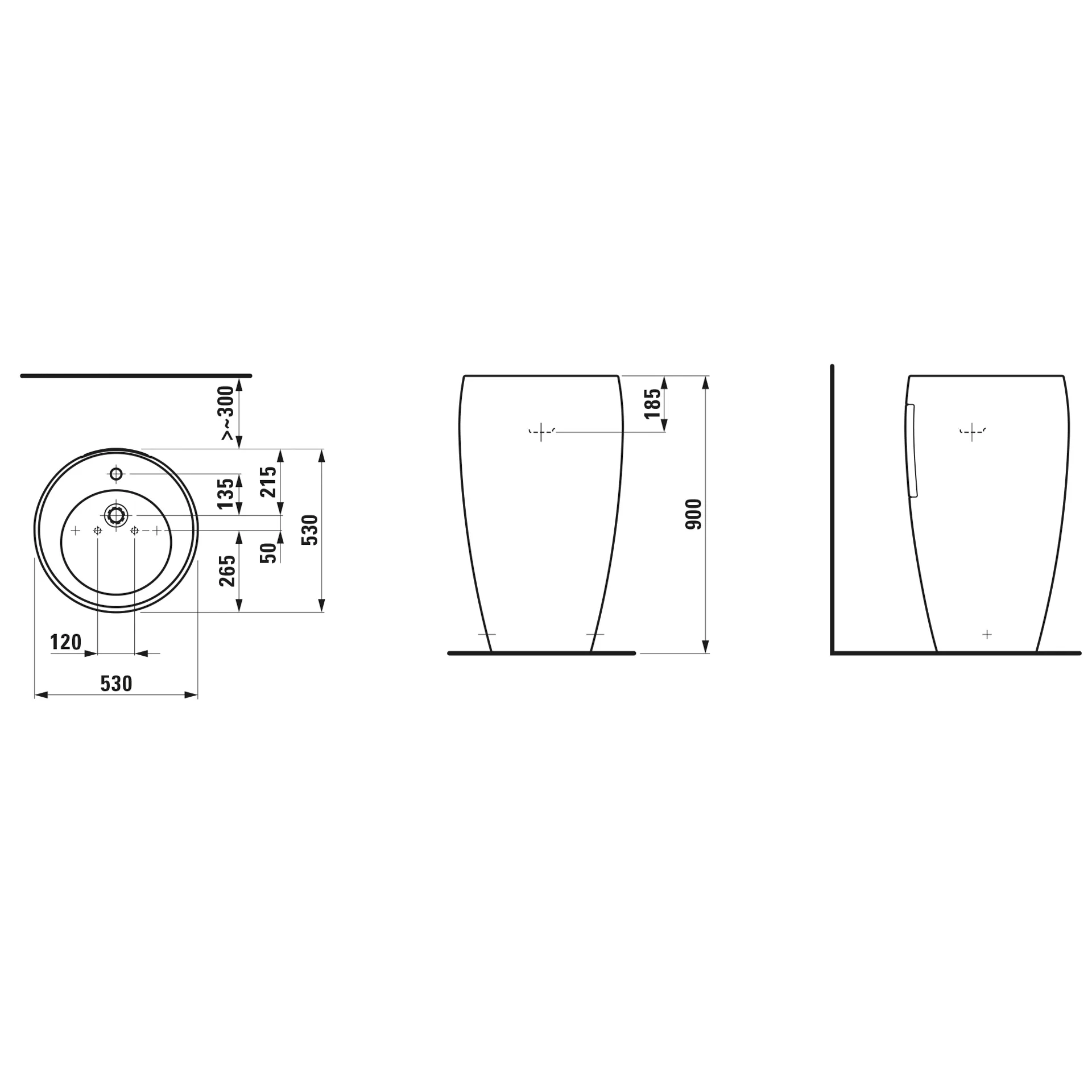Waschbecken „Ilbagnoalessi“, Hahnlochposition mittig in Kaffee (matt) Waschbecken „Ilbagnoalessi“, Hahnlochposition mittig in Kaffee (matt)