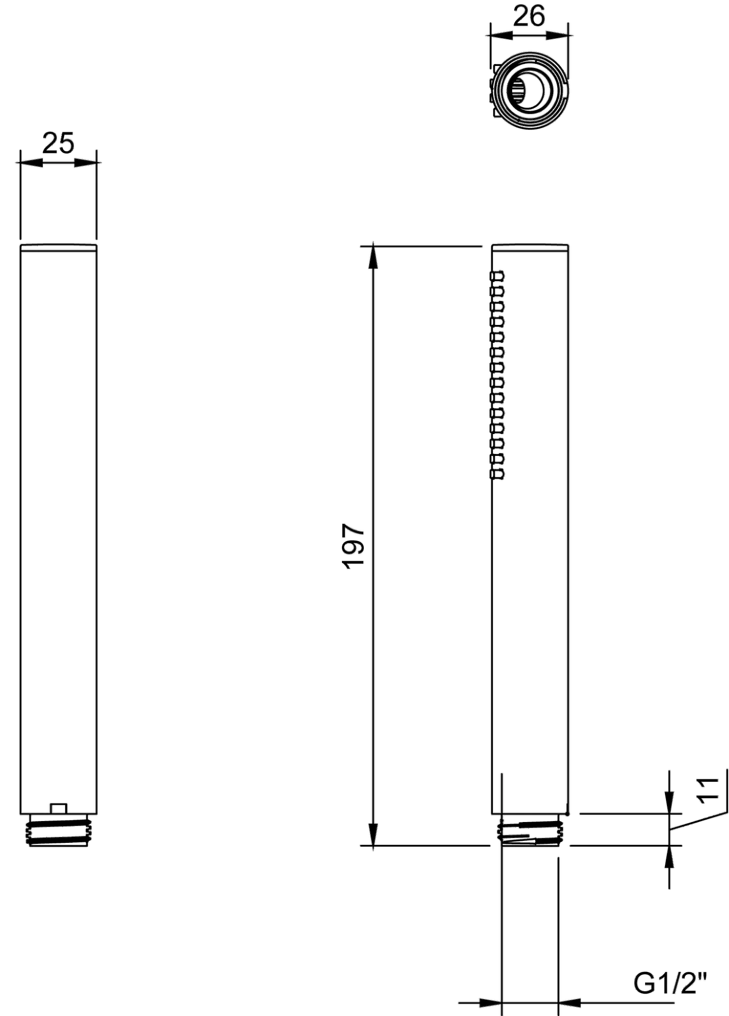 Handbrause „Verve Showers“ 2,5 cm in Brushed Nickel Matt