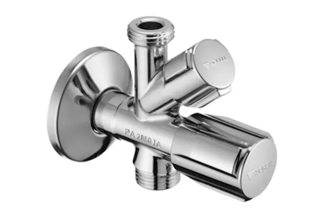 Kombi-Eckventil COMFORT, RFV im Abgang Geräteanschluss, DN 15 G 1/2 AG, 2x DN 15 G 1/2 AG, chrom