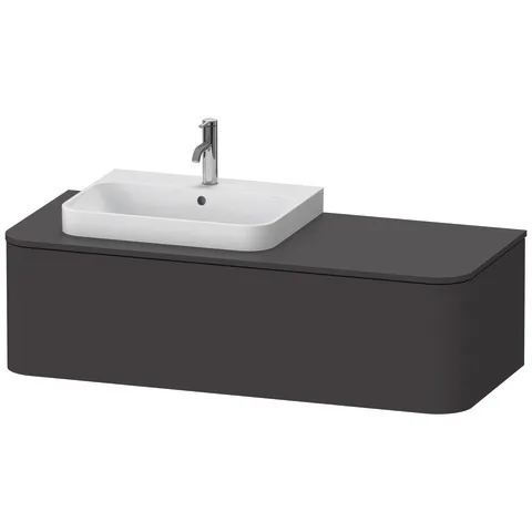 Duravit Waschtischunterschrank wandhängend „Happy D.2 Plus“ 130 × 35,4 × 55 cm, links