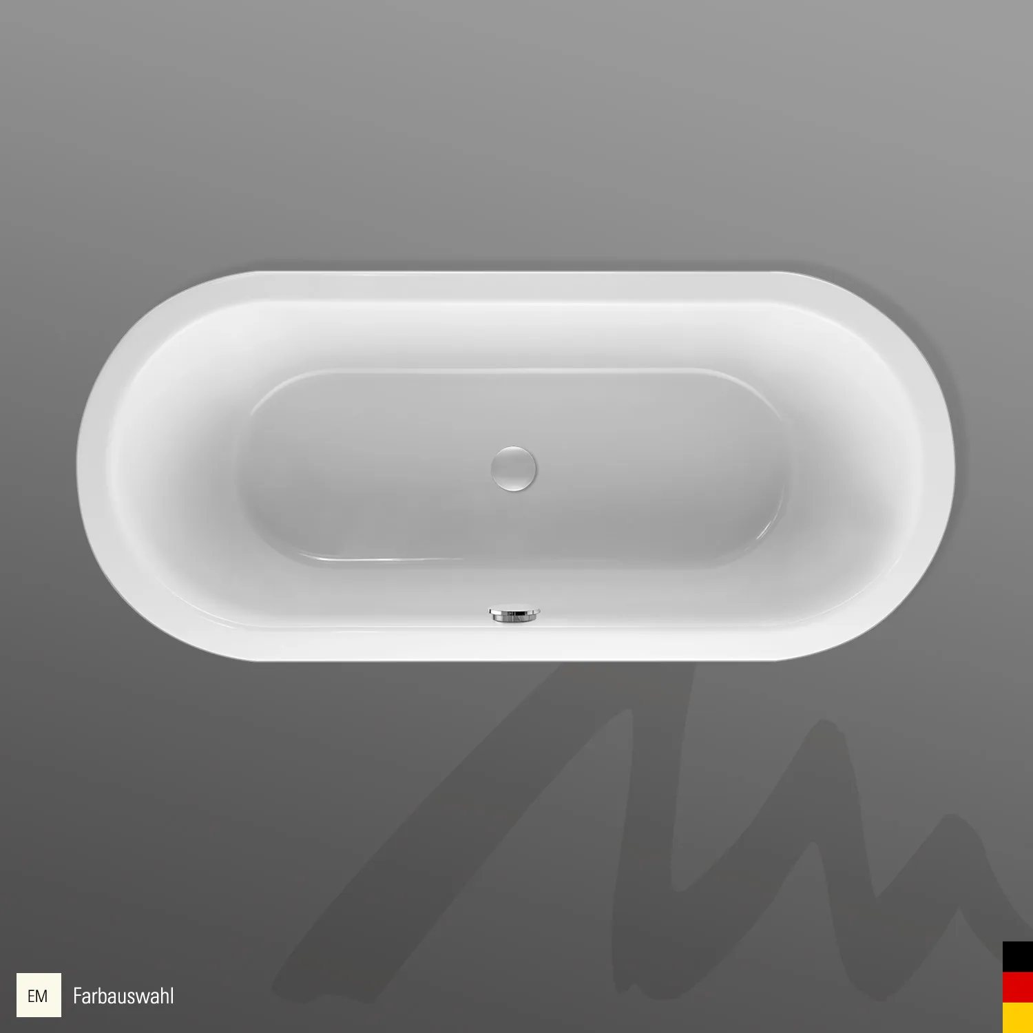 Mauersberger Acryl-Badewanne crispa 185⁄95 duo 1850x950x490, Farbgruppe: 3