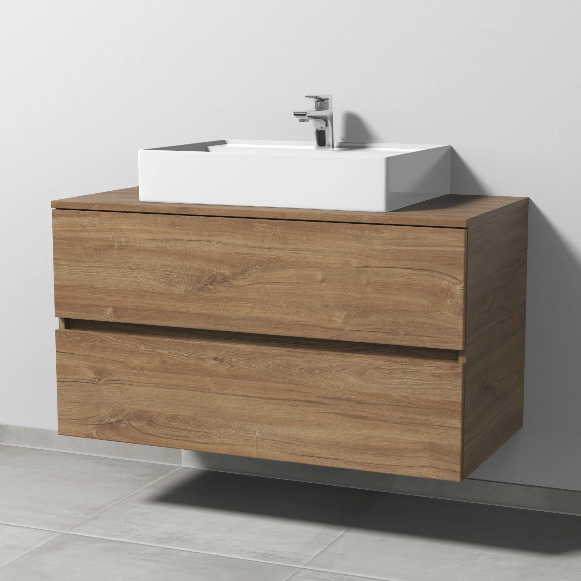 Sanipa Waschtischunterschrank „Solo One“ 1000 × 561 × 520 mm in Eiche Kansas Sanipa Waschtischunterschrank „Solo One“ 1000 × 561 × 520 mm in Eiche Kansas