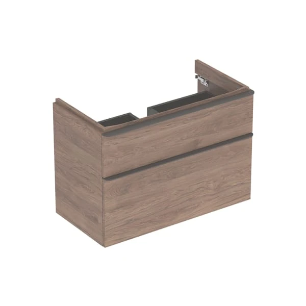 Geberit Waschtischunterschrank „Smyle“ Nussbaum hickory / Melamin Holzstruktur