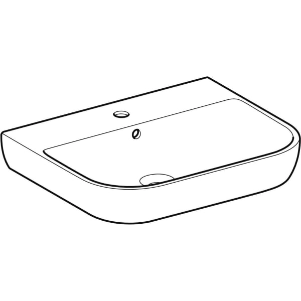 Wandwaschtisch „Smyle“, rechteckig 60 × 48 cm Wandwaschtisch „Smyle“, rechteckig 60 × 48 cm