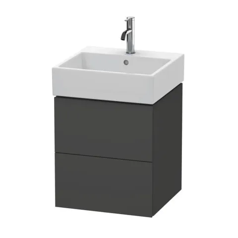 Duravit Waschtischunterschrank wandhängend „L-Cube“ 48,4 × 54,4 × 45,9 cm Graphit Supermatt