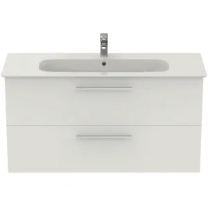 Ideal Standard i.life A Waschtisch-Paket mit Unterschrank und chrom Griff Weiß matt Ideal Standard i.life A Waschtisch-Paket mit Unterschrank und chrom Griff Weiß matt