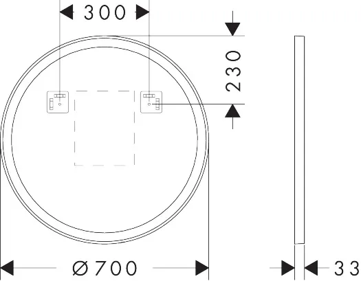 Hansgrohe Spiegel „Xarita Lite S“ in Mattweiß Hansgrohe Spiegel „Xarita Lite S“ in Mattweiß