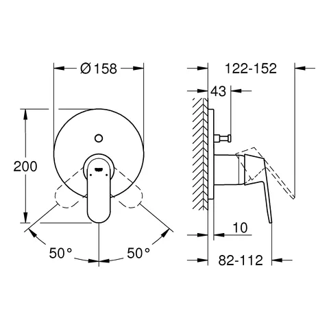 Einhand-Wannenbatterie Eurosmart Cosmopolitan 24045, Fertigmontageset für Rapido SmartBox, chrom Einhand-Wannenbatterie Eurosmart Cosmopolitan 24045, Fertigmontageset für Rapido SmartBox, chrom