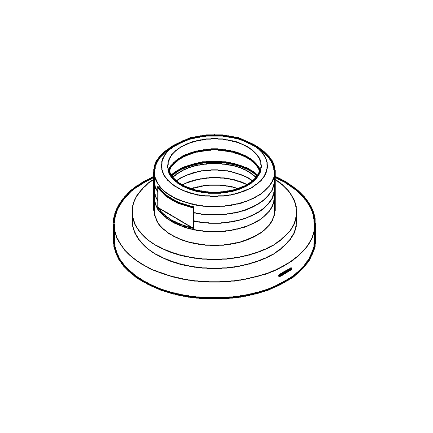 Rosette 45630, für Atrio 3-Loch-Waschtisch-/-Bidetbatterie, chrom