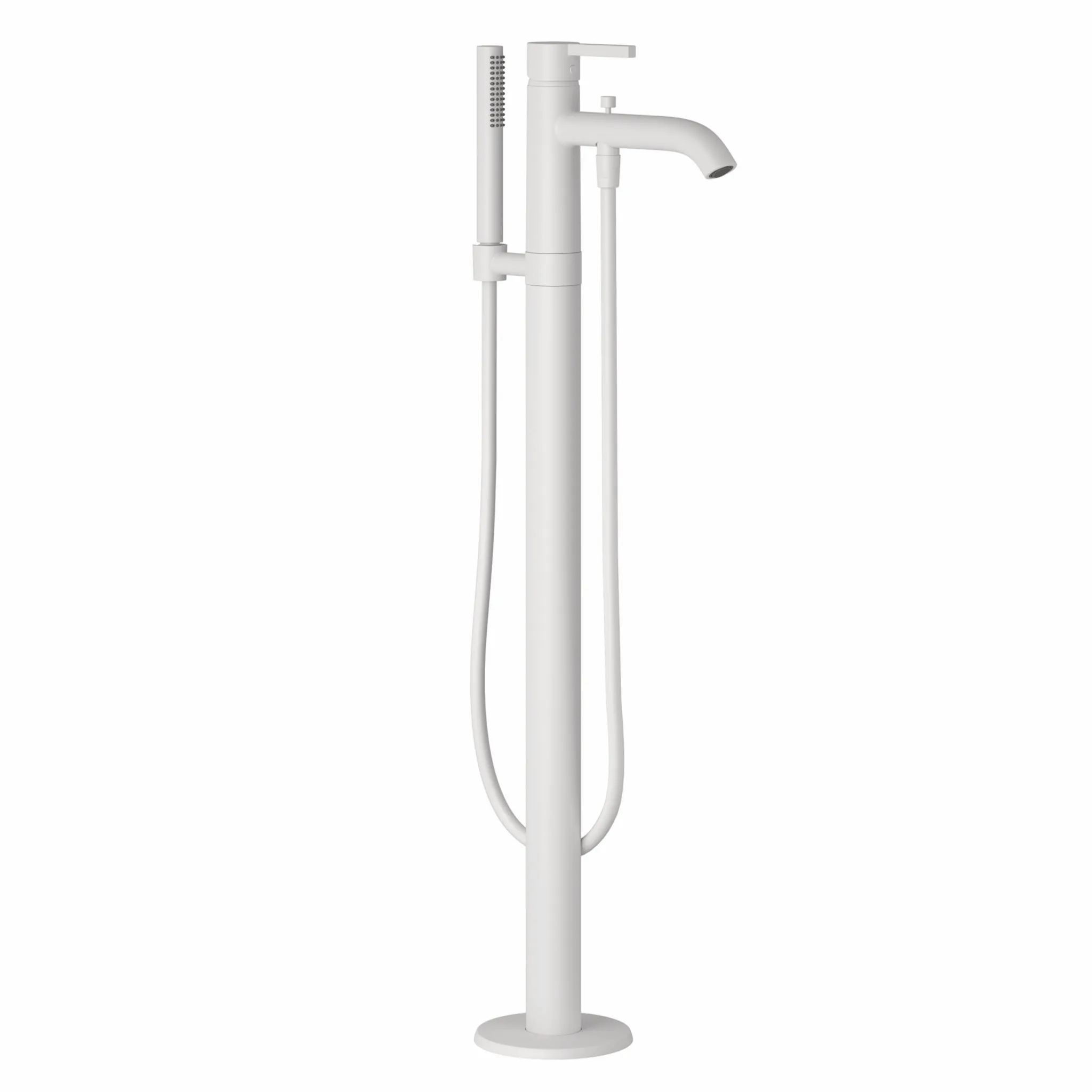 Kludi NOVA FONTE Pura Stand-Wannenfüll- und Brause-Einhandmischer mattweiß, DN 20, für freistehende Wannen, 1250 mm Brauseschlauch Kludi NOVA FONTE Pura Stand-Wannenfüll- und Brause-Einhandmischer mattweiß, DN 20, für freistehende Wannen, 1250 mm Brauseschlauch