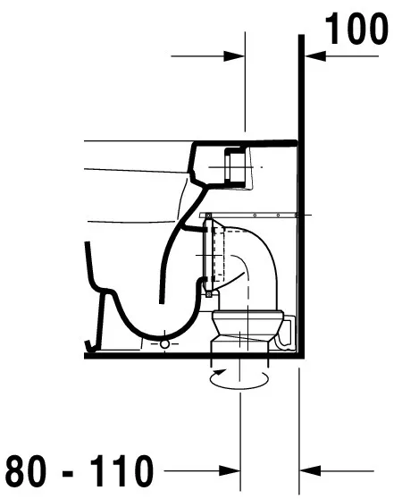 Stand-Tiefspül-WC back to wall „DuraStyle“ 37 × 40 × 57,5 cm