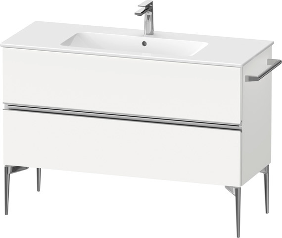 Duravit Waschtischunterschrank „Sivida“ 121 × 59,1 × 47,7 cm in Weiß Matt, Weiß Matt