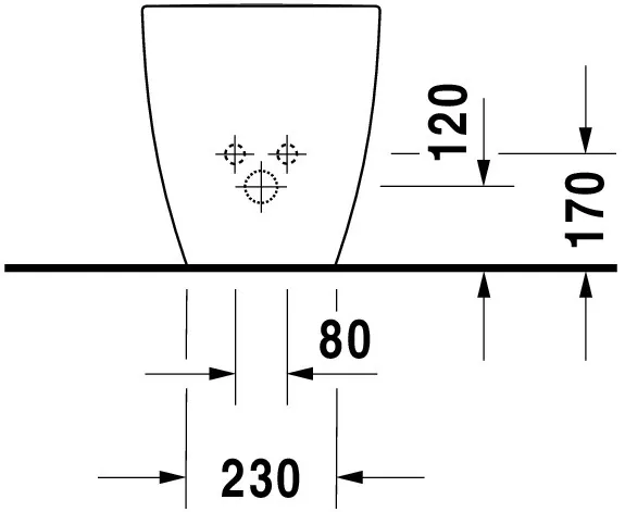 Duravit Stand-Bidet back to wall „Happy D.2“, Befestigung sichtbar 36,5 × 57 × 40 cm Duravit Stand-Bidet back to wall „Happy D.2“, Befestigung sichtbar 36,5 × 57 × 40 cm