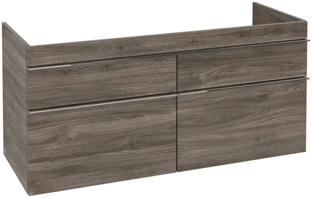 Villeroy & Boch Waschtischunterschrank „Venticello“ für Schrank-Doppelwaschtisch 1253 × 590 × 502 mm Stone Oak, für links und rechts