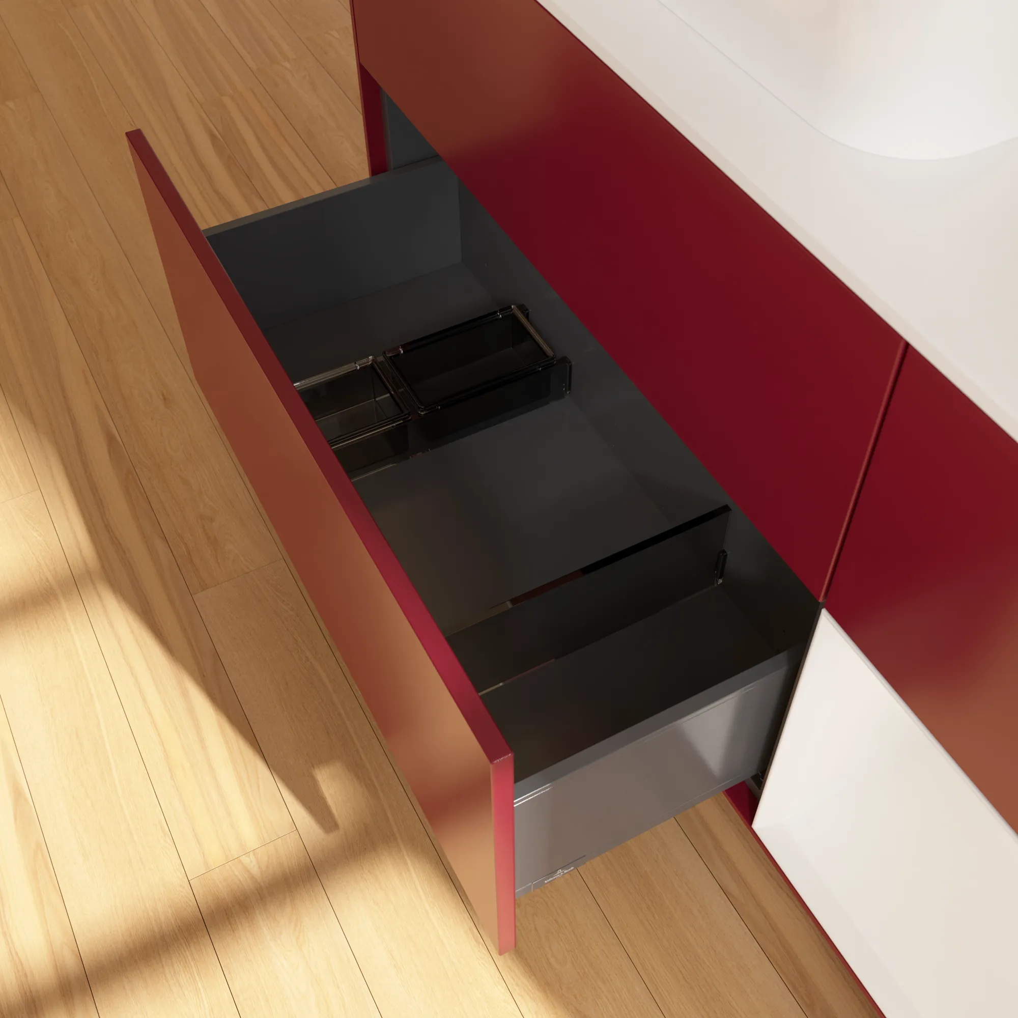 Villeroy & Boch Waschtischunterschrank „Finion“ für Schrankwaschtisch 1200 × 603 × 501 mm Peony Matt Lacquer, für Becken links Villeroy & Boch Waschtischunterschrank „Finion“ für Schrankwaschtisch 1200 × 603 × 501 mm Peony Matt Lacquer, für Becken links