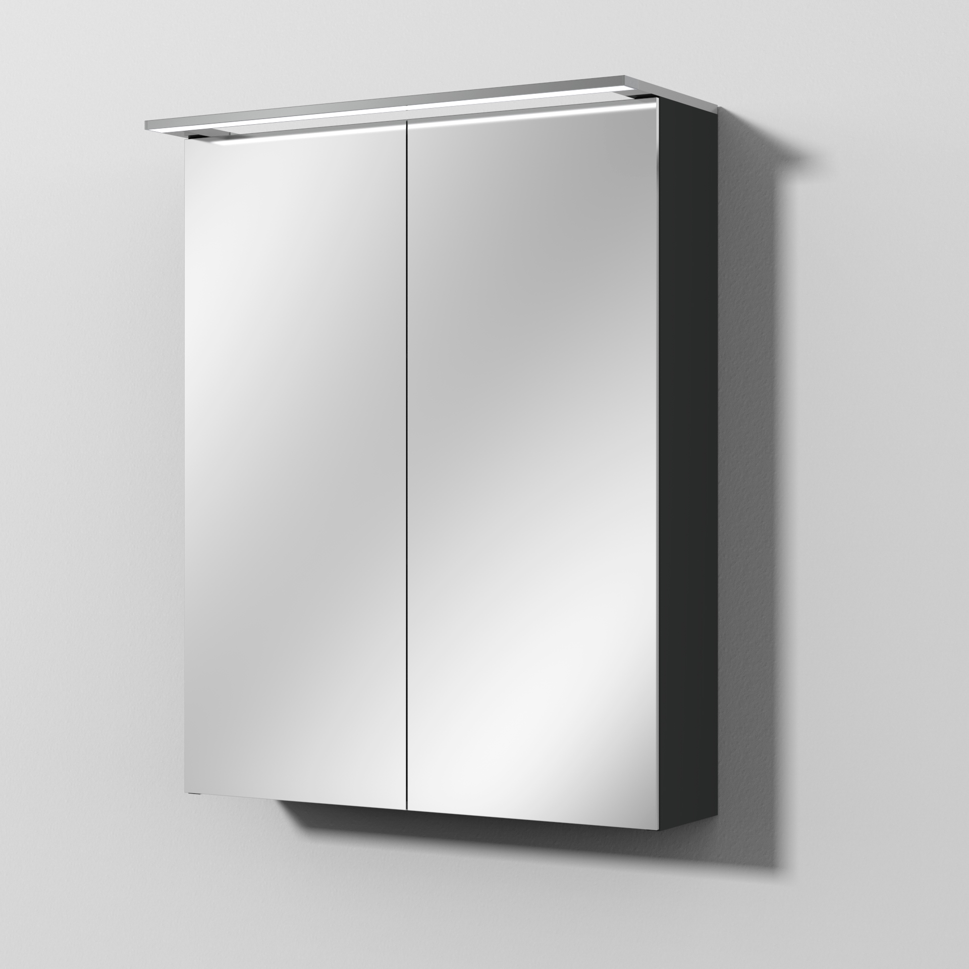 Sanipa Spiegelschrank „Malte“ 60 × 75 × 14,9 cm in Graphit-Matt