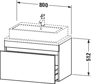 Duravit Waschtischunterschrank wandhängend „DuraStyle“ 80 × 51,2 × 47,8 cm Duravit Waschtischunterschrank wandhängend „DuraStyle“ 80 × 51,2 × 47,8 cm