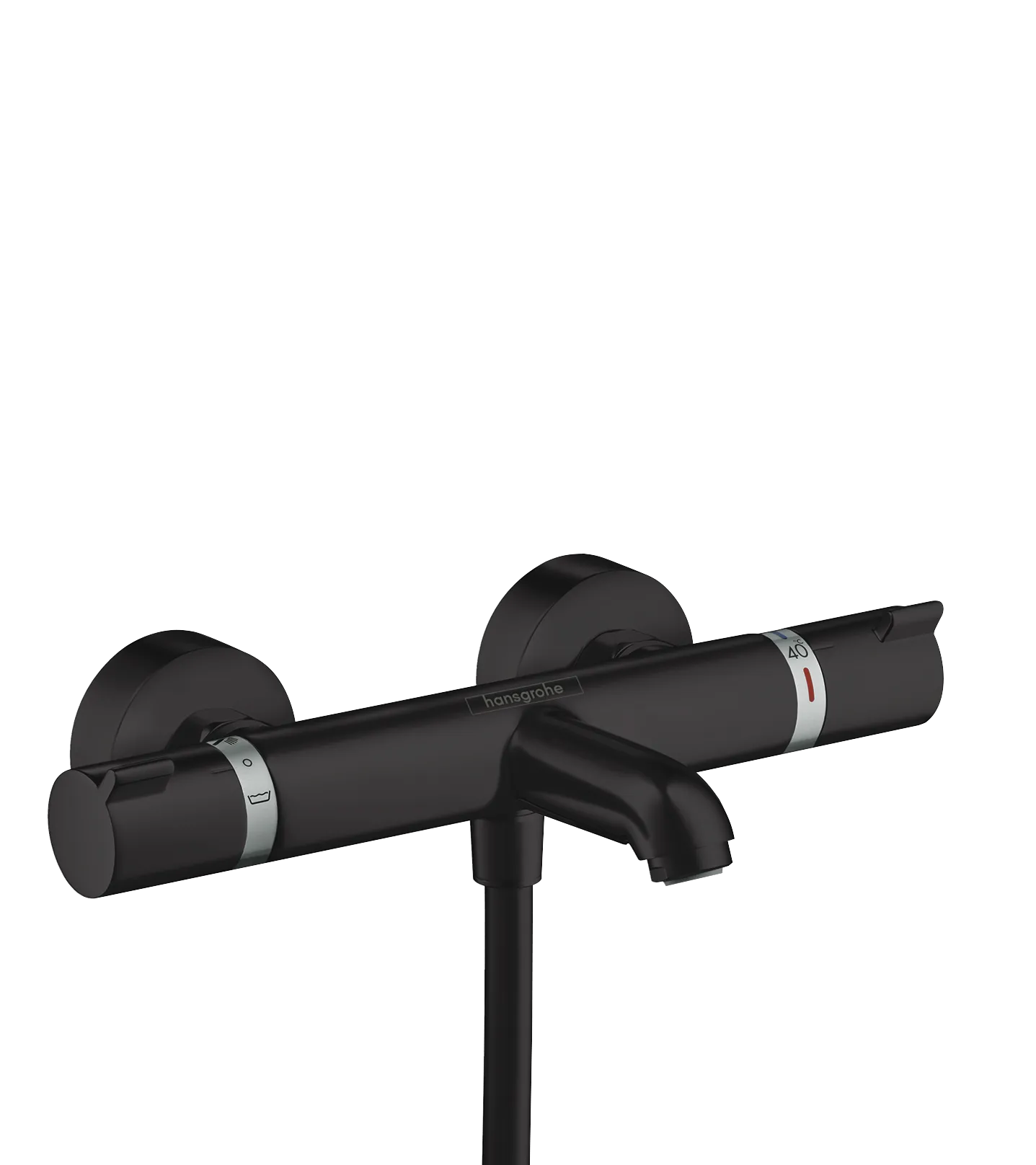 Hansgrohe Ecostat Comfort Wannenthermostat Aufputz, Mattschwarz