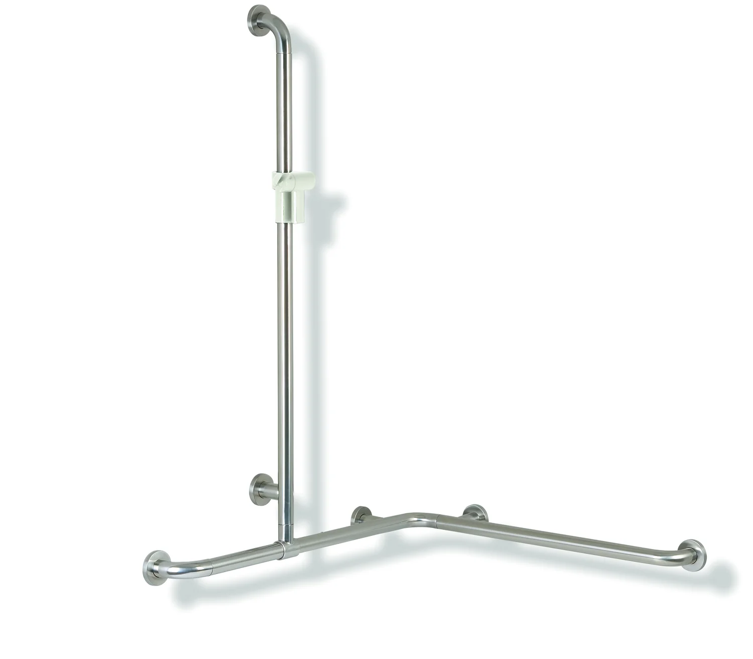 HEWI Duschhandlauf 805 Classic, Edelstahl, Reinweiß HEWI Duschhandlauf 805 Classic, Edelstahl, Reinweiß