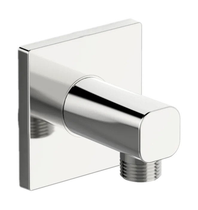 HansaLIVING Wandanschlussbogen HansaLIVING 5118 Rosette eckig G1⁄2 DN15 Chrom