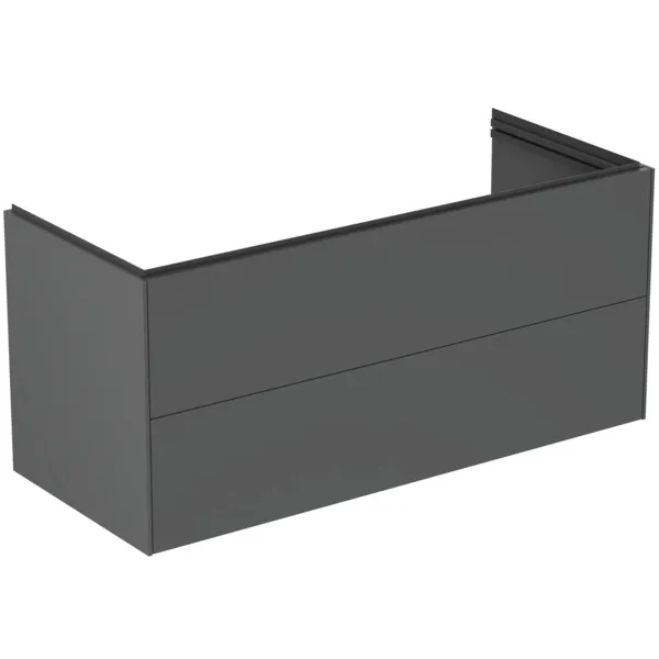 Ideal Standard Waschtischunterschrank „Conca“ 120 × 54,8 × 50,5 cm Anthrazit matt lackiert Ideal Standard Waschtischunterschrank „Conca“ 120 × 54,8 × 50,5 cm Anthrazit matt lackiert