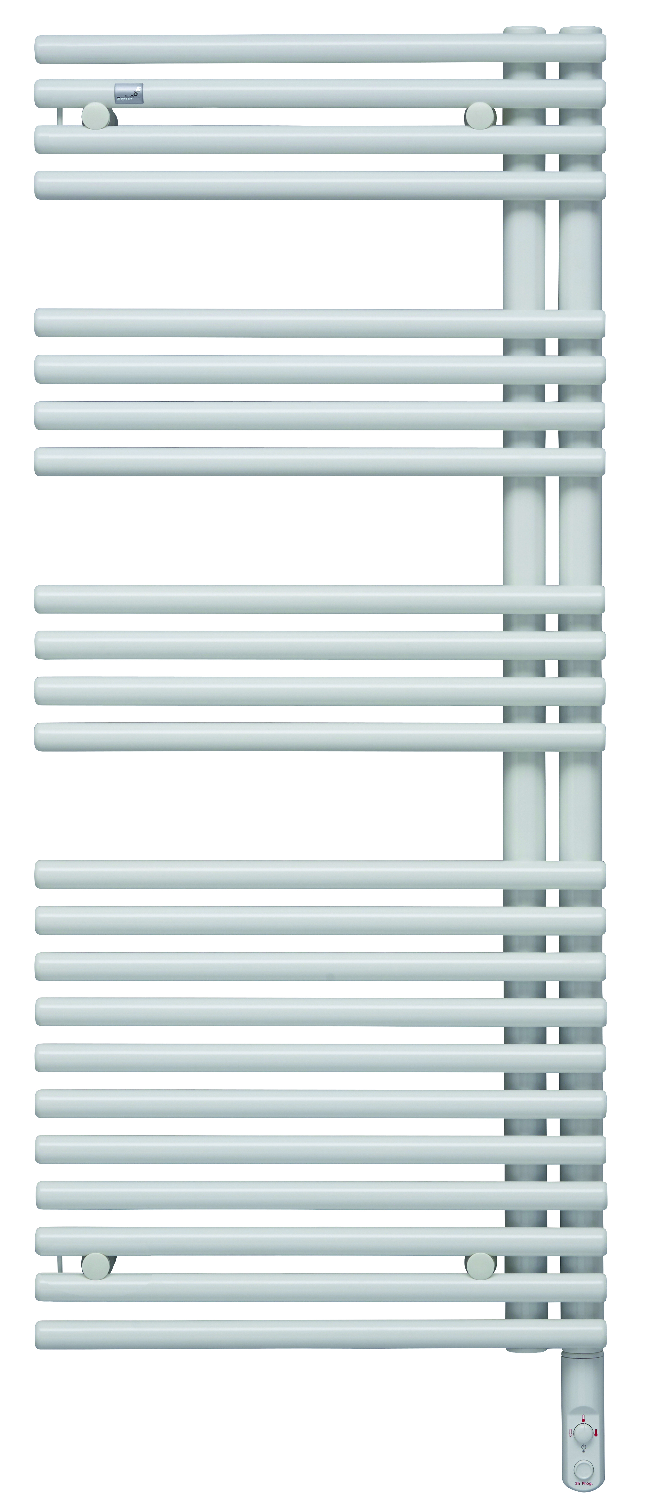 Zehnder Design-Handtuchwärmer „Forma Asym“ 49,6 × 116,1 cm in Verkehrsweiß (RAL 9016, glänzend)