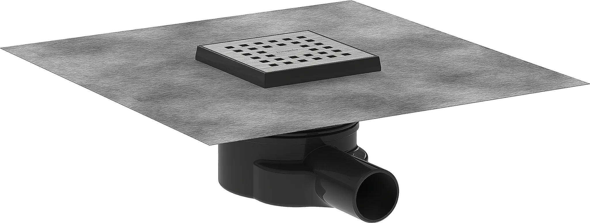 Hansgrohe RainDrain Point Komplettset Punktab. 100x100mm Edelstahl gebürstet Hansgrohe RainDrain Point Komplettset Punktab. 100x100mm Edelstahl gebürstet