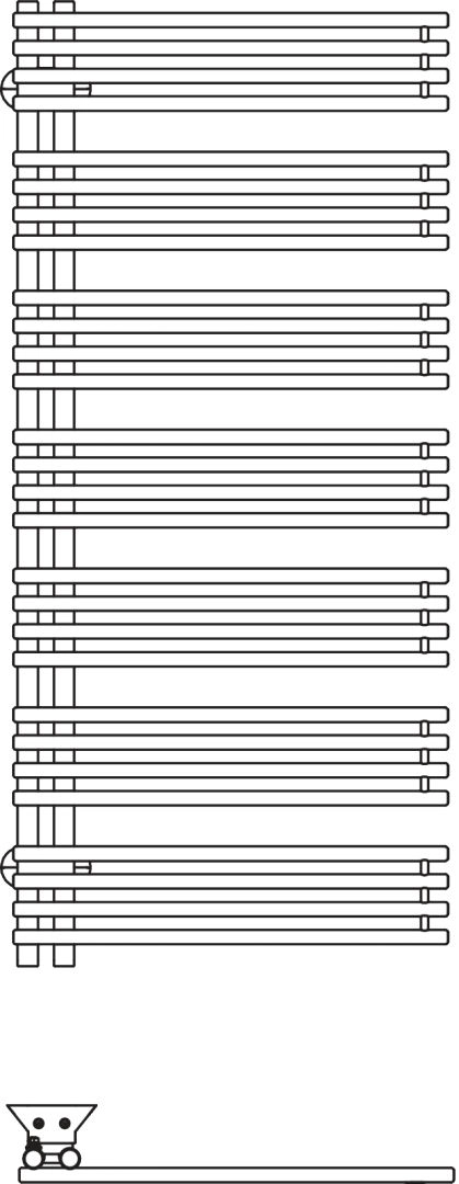 Kermi Design-Heizkörper „Diveo®“ 45 × 170 cm in Weiß