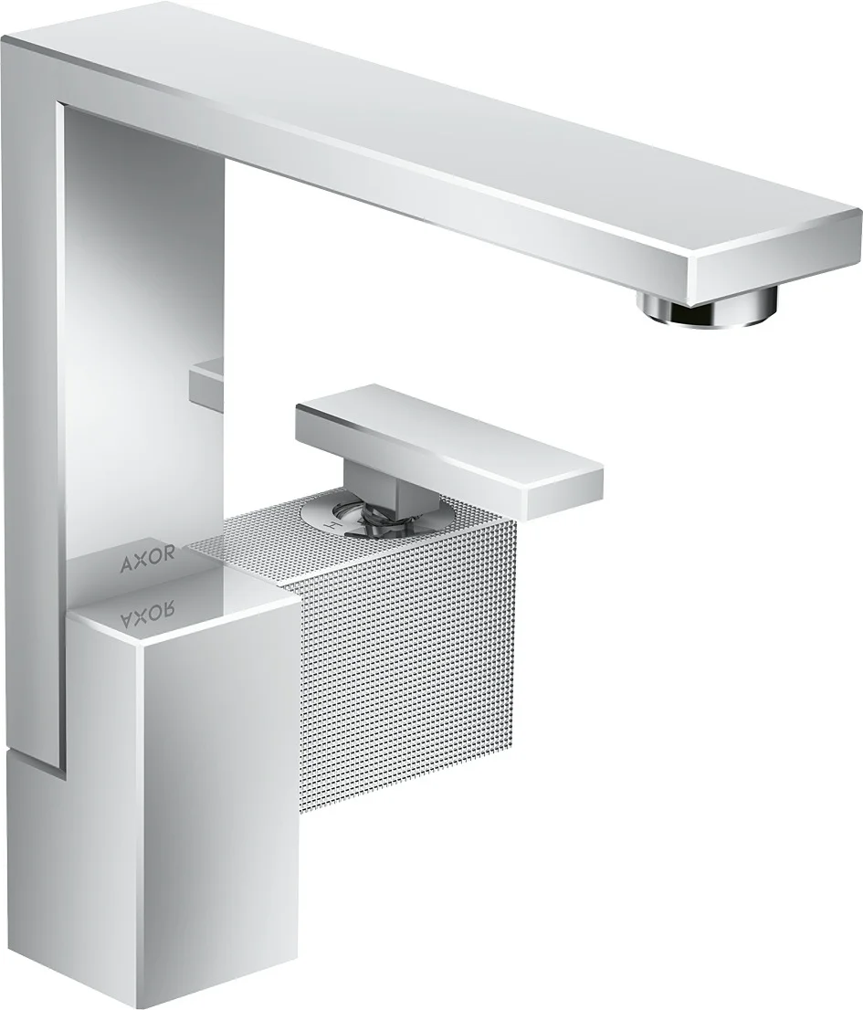Hansgrohe AXOR Edge Einhebel-Waschtischmischer 190, Diamantschliff Chrom, Ausladung 175 mm, Auslaufhöhe 199 mm