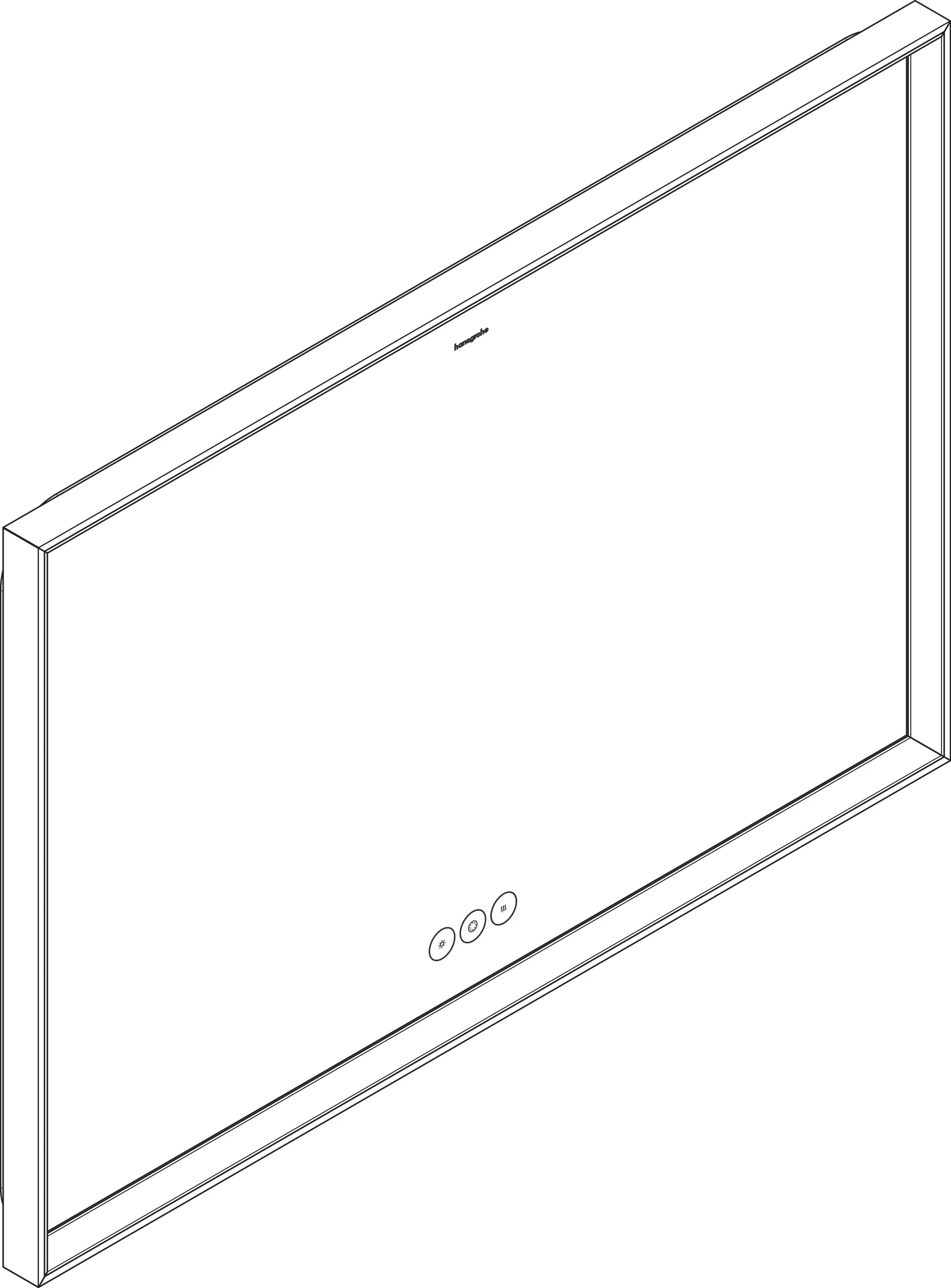 Hansgrohe Xarita E Spiegel 1000/700/50 mit LED-Beleuchtung, kapazitiver Berührungssensor, Mattweiß