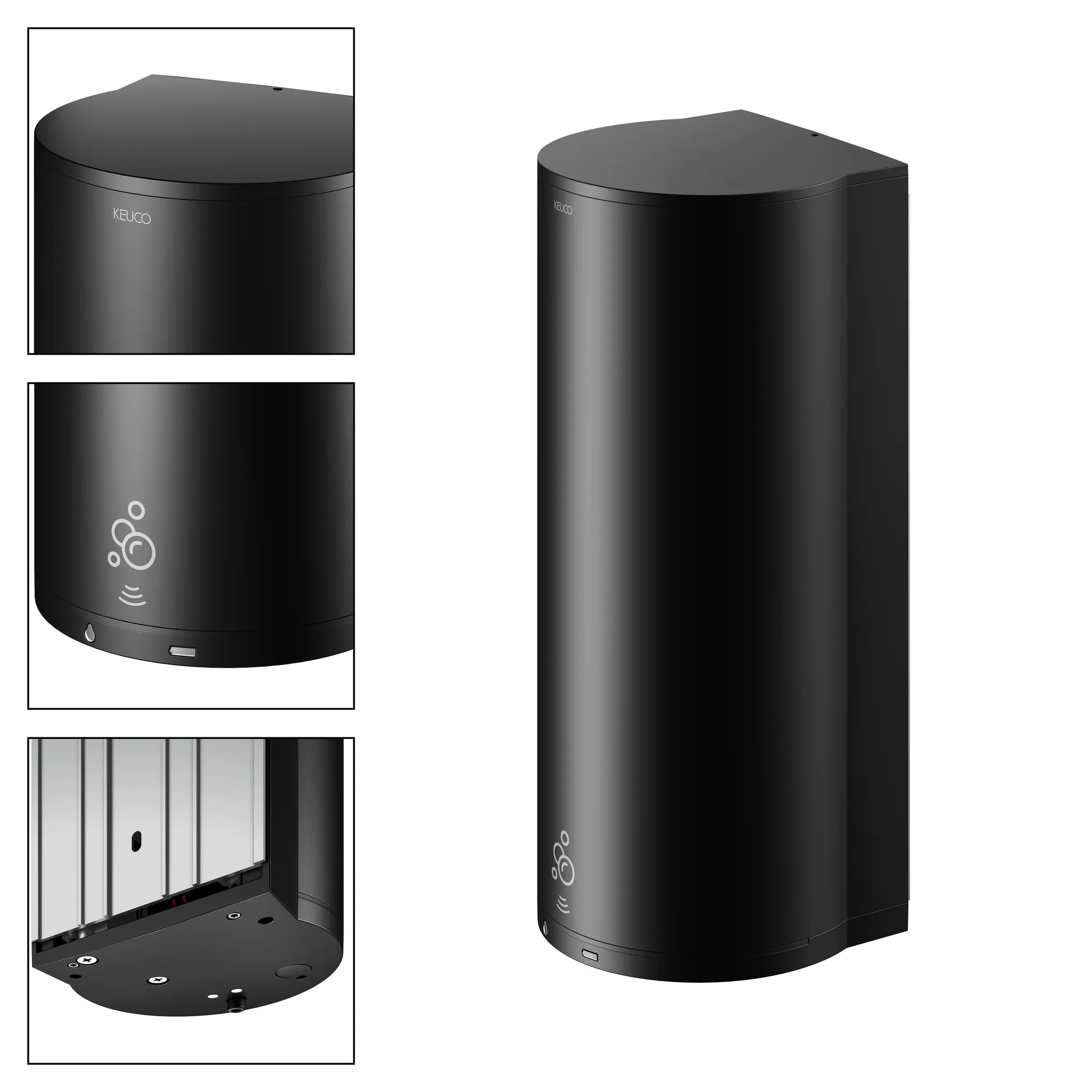 Plan Lotionspender elektronisch Wandmodell schwarz matt Plan Lotionspender elektronisch Wandmodell schwarz matt