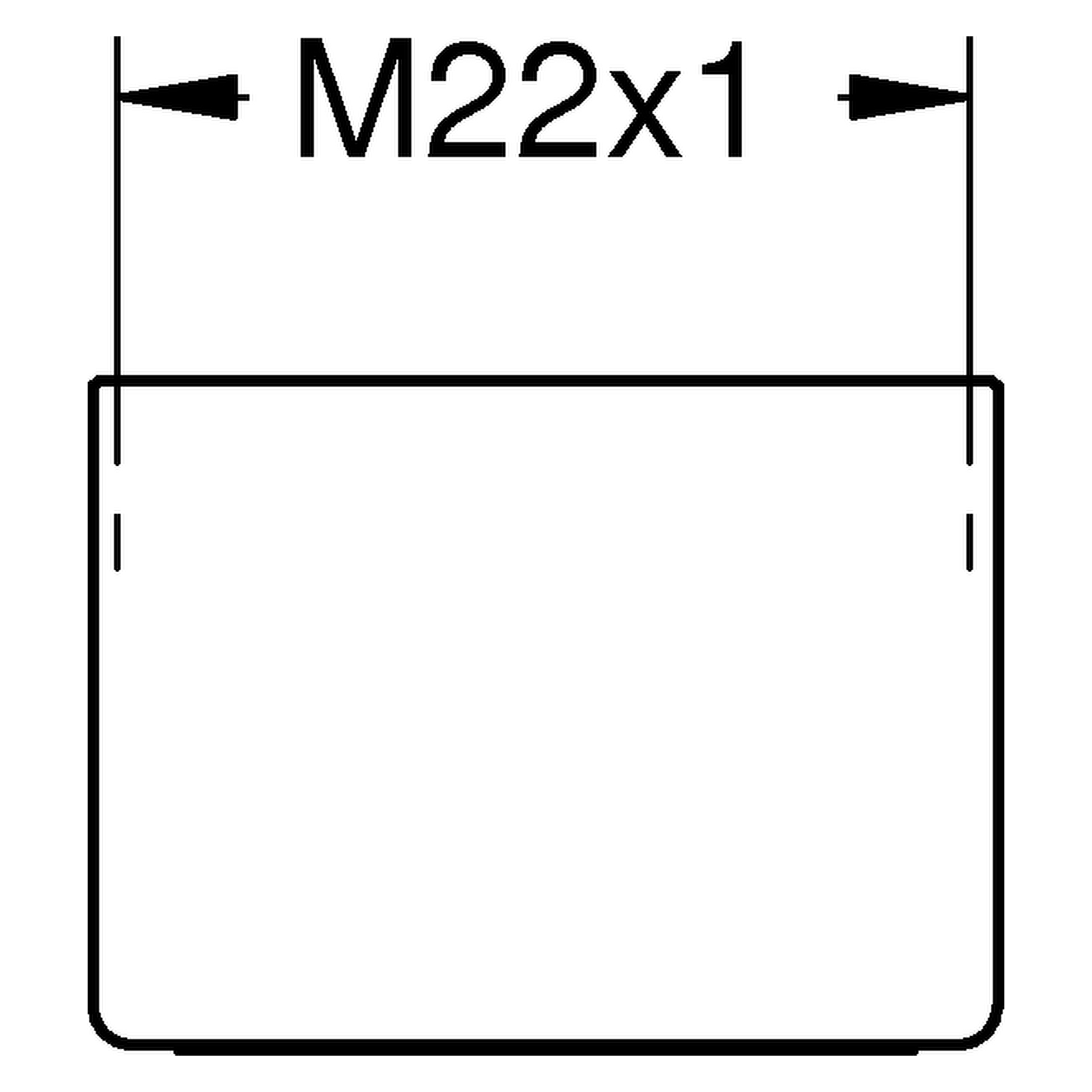 Strahlregler 46724, Innengewinde, M 22 × 1, ohne Durchflussbegrenzung, chrom