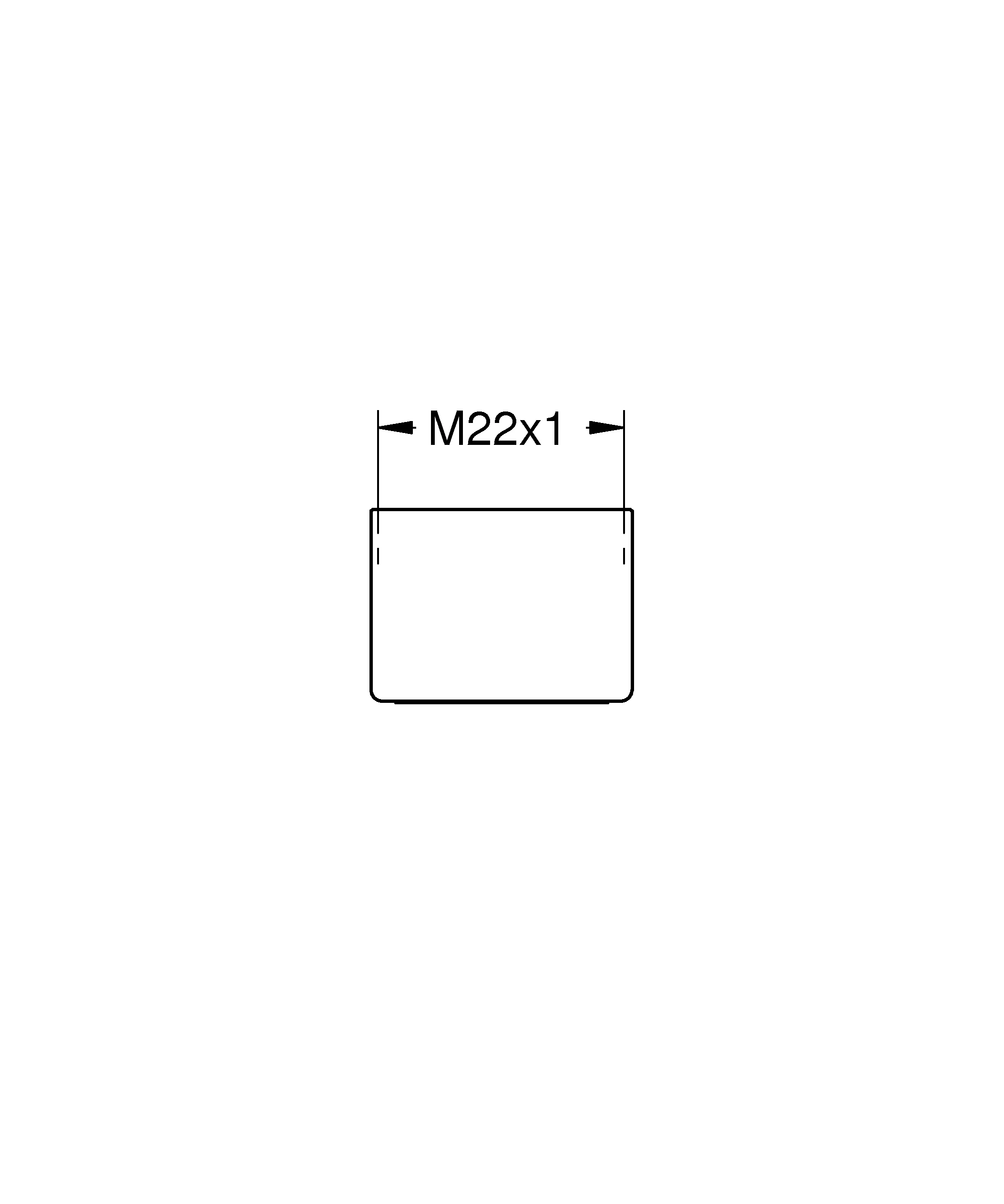 Strahlregler 46724, Innengewinde, M 22 × 1, ohne Durchflussbegrenzung, chrom