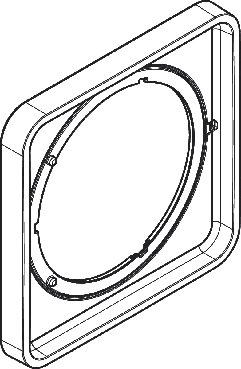 AXOR ShowerSelect ID Verlängerungsrosette softsquare 5 mm, Chrom