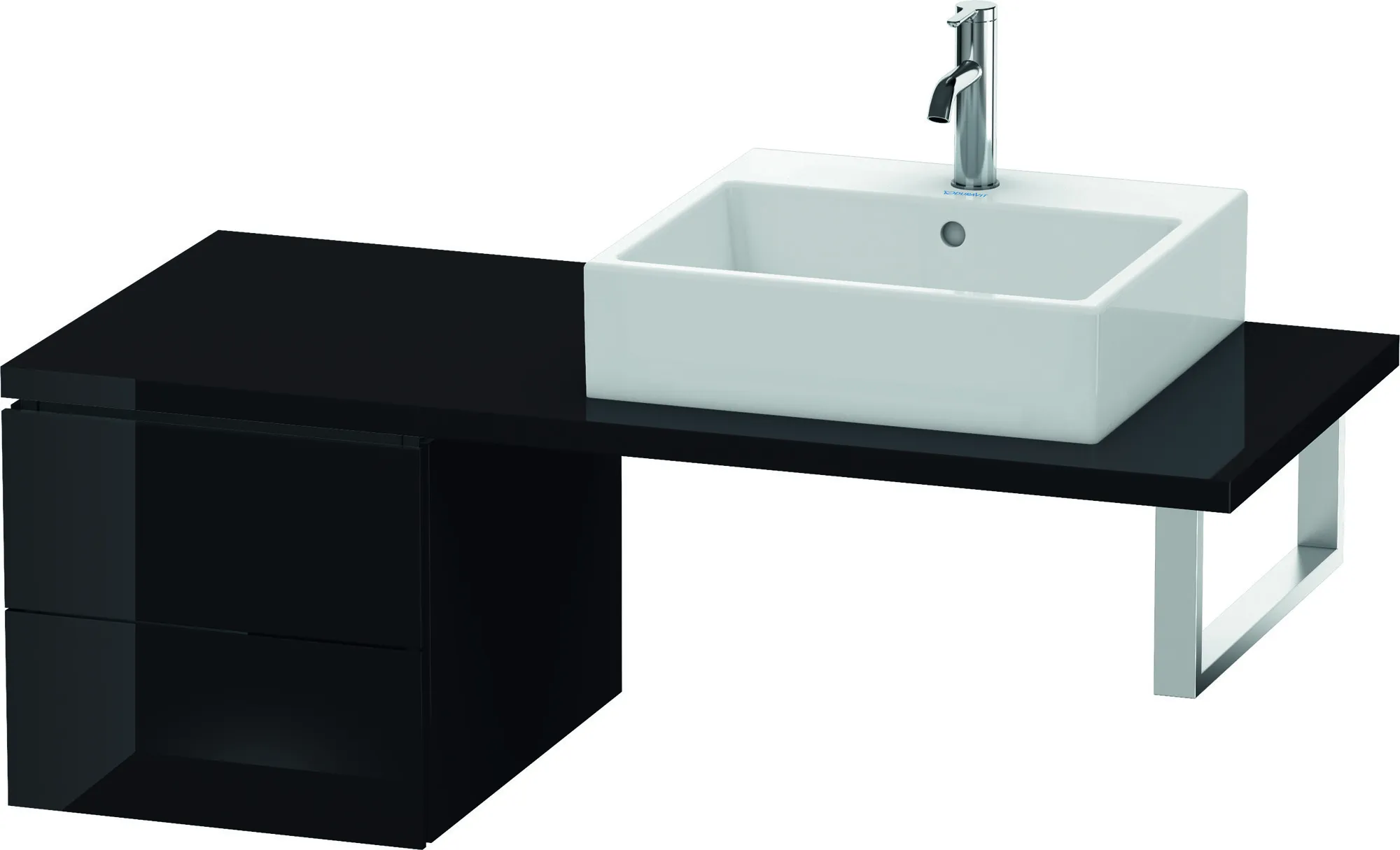 Duravit Unterschrank für Konsole „L-Cube“ 42 × 40 × 54,7 cm Schwarz Hochglanz