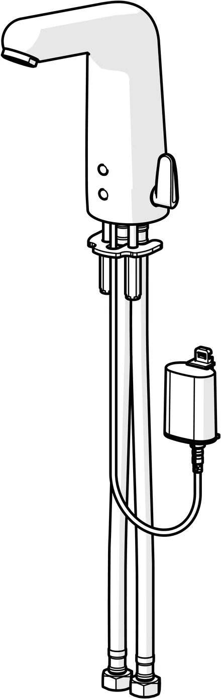 Hansa Waschtischarmatur, elektronisch „Medipro XL“ Ausladung 136 mm in Chrom