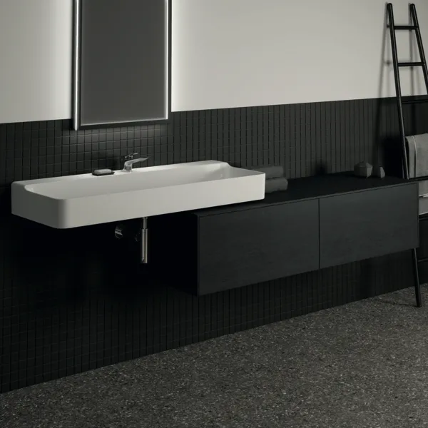 Ideal Standard Waschtischunterschrank „Conca“ 158,7 × 37 × 50,5 cm Eiche geflammt Furnier