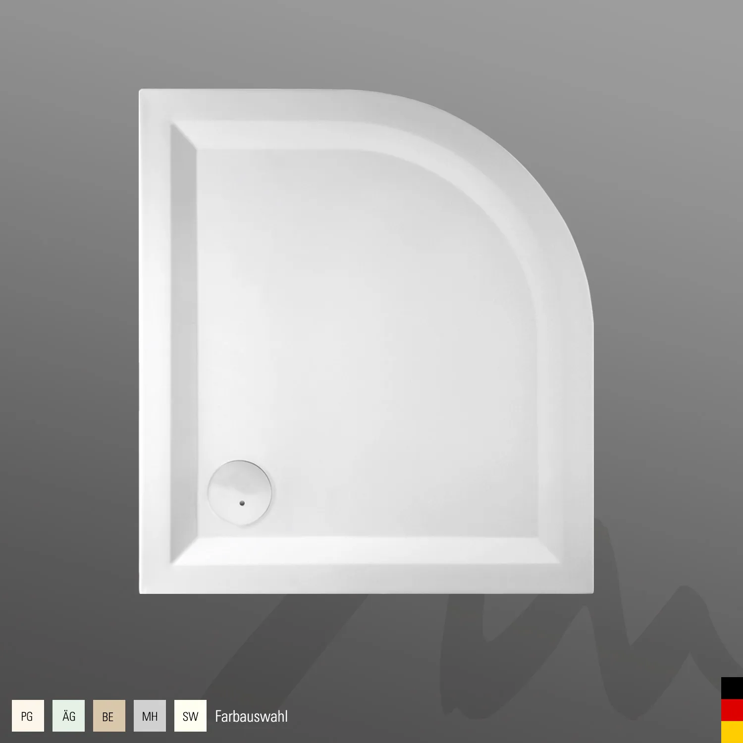 Mauersberger Acryl-Duschwanne albis 100⁄90 SF rechts Mauersberger Acryl-Duschwanne albis 100⁄90 SF rechts