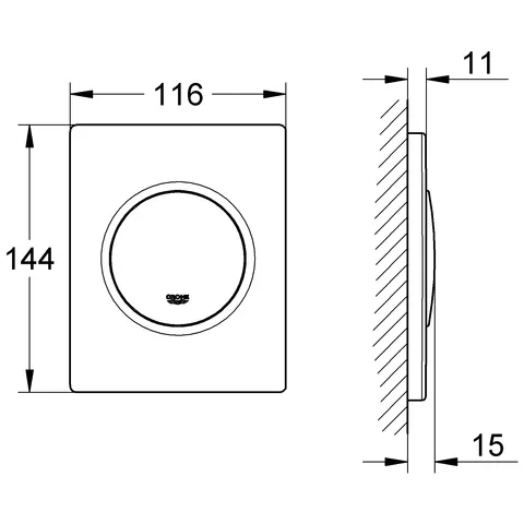 Grohe Nova Cosmopolitan Urinalspüler, 116 x 144 mm, alpinweiß Grohe Nova Cosmopolitan Urinalspüler, 116 x 144 mm, alpinweiß