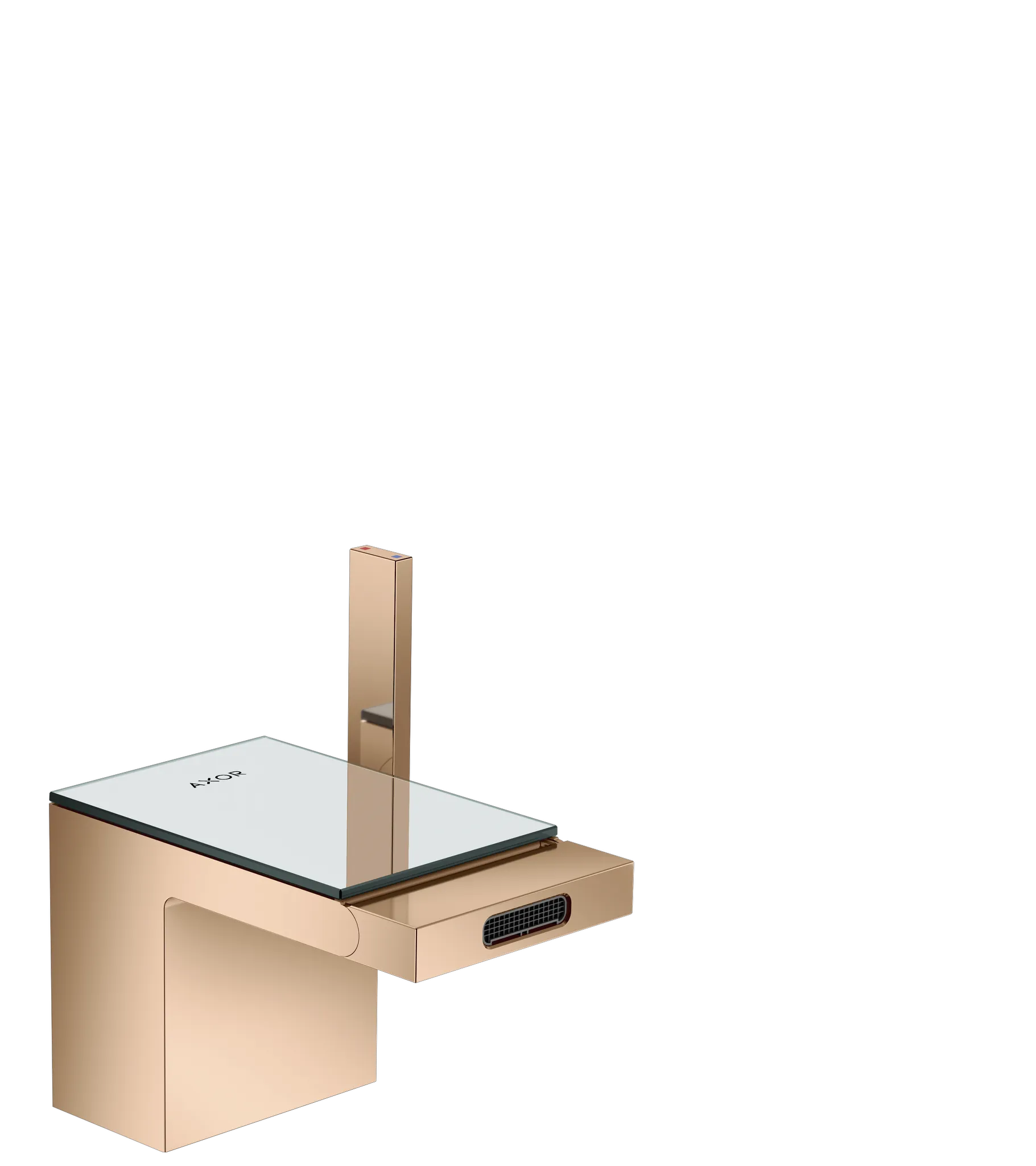 Hansgrohe AXOR MyEdition Mischer mit Platte 117 Glas, Spiegel Hansgrohe AXOR MyEdition Mischer mit Platte 117 Glas, Spiegel