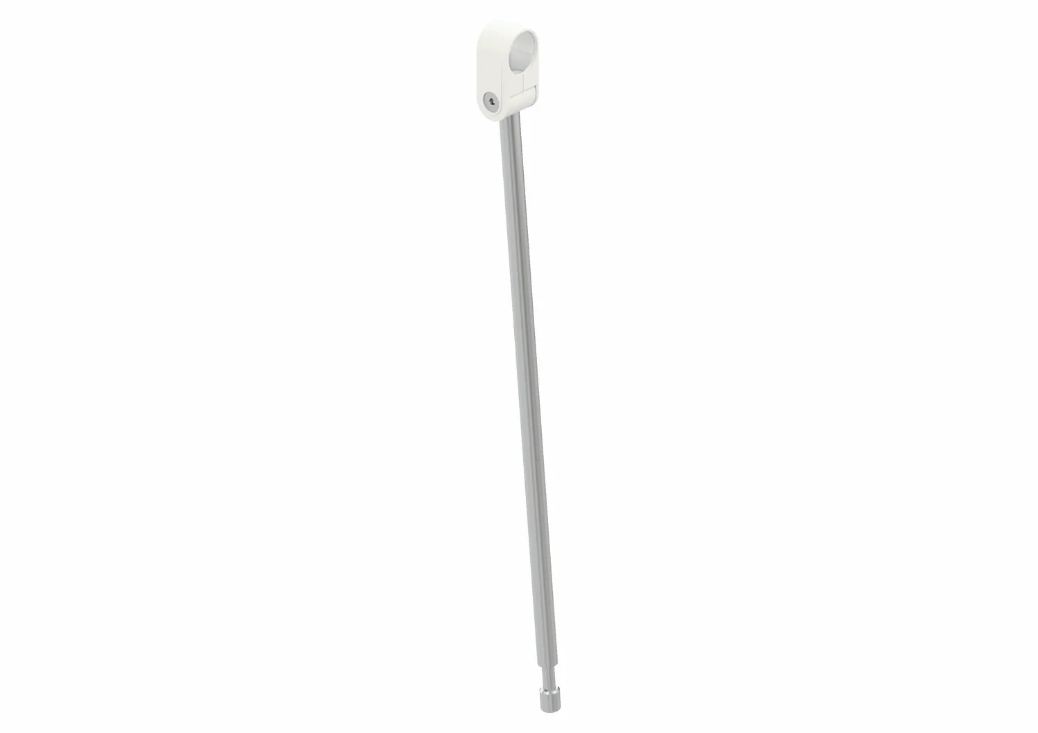 HEWI Bodenstütze, Edelstahl, matt geschliffen, Serie 801, PG90, HEWI Farbe 99 (Reinweiß), L:527mm