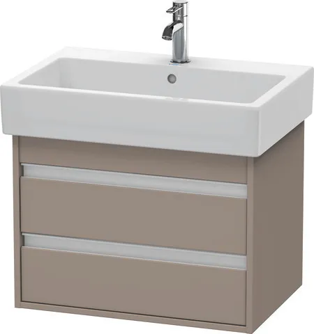 Duravit Waschtischunterschrank wandhängend „Ketho“ 65 × 48 × 44 cm in Basalt Matt