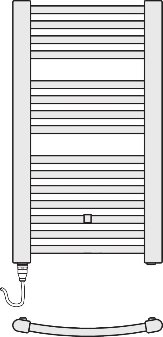 Kermi Elektroheizkörper „Basic® R-E“ 52,4 × 177 cm in Weiß Soft (RAL 9016, matt)