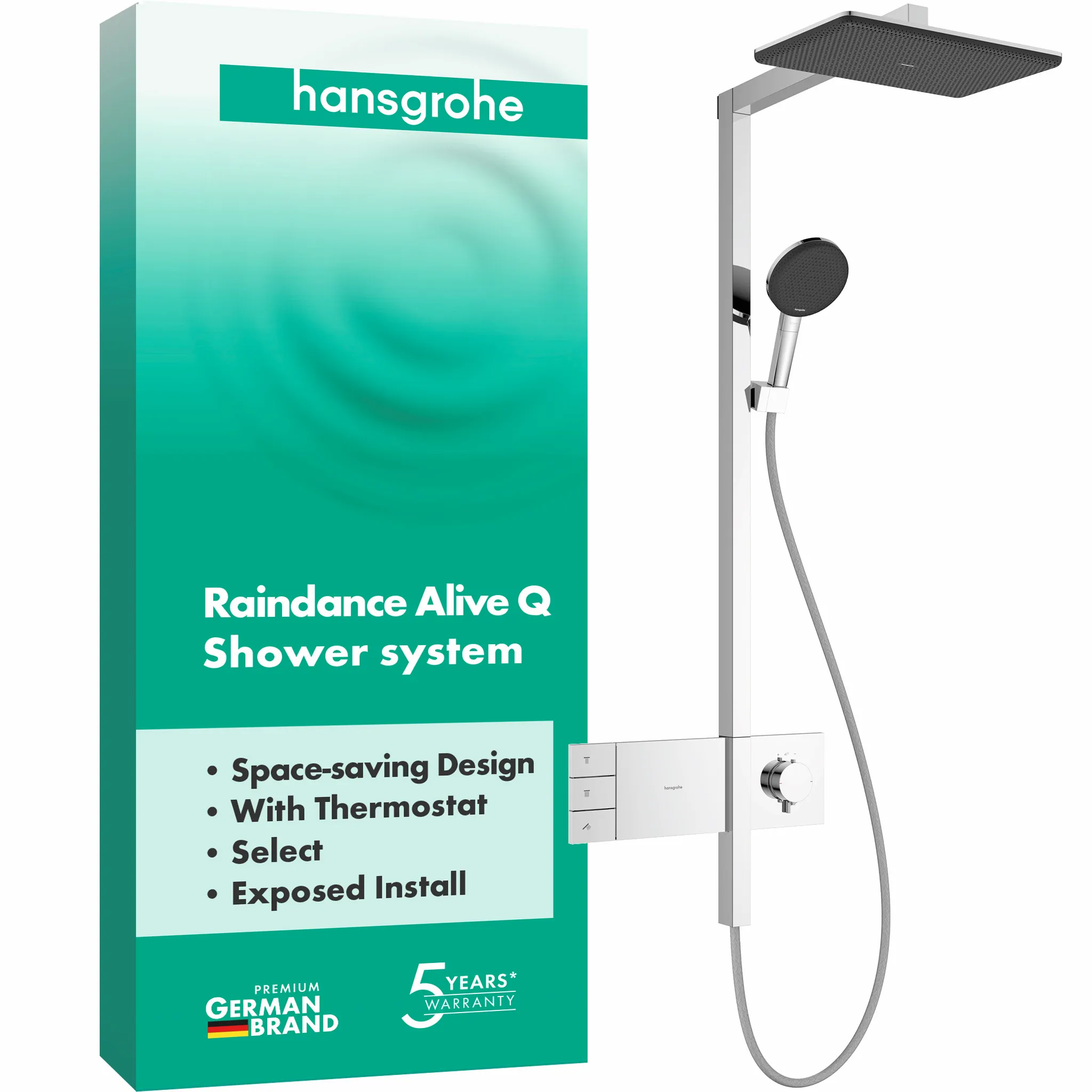 Hansgrohe Raindance Alive Q Showerpipe 210⁄340 2jet mit ShowerSelect Comfort, Chrom Hansgrohe Raindance Alive Q Showerpipe 210⁄340 2jet mit ShowerSelect Comfort, Chrom